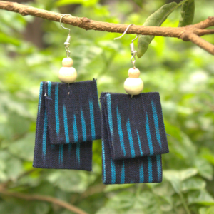 Ikat Halo Duo earrings